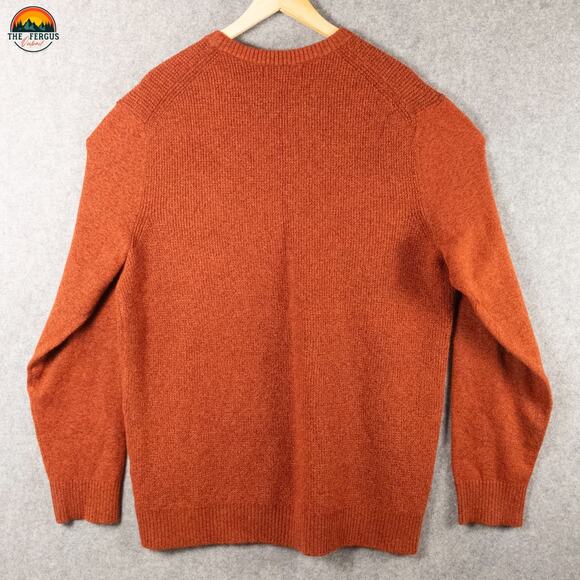 Banana Republic Pullover Sweater Burnt Orange Cotton Blend Long Sleeve Men Sz XL - Picture 2 of 12